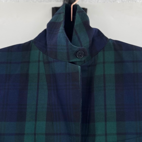 Lauren Ralph Lauren Black Watch Plaid Blazer Gold Crest Buttons Size 8 - Picture 5 of 16